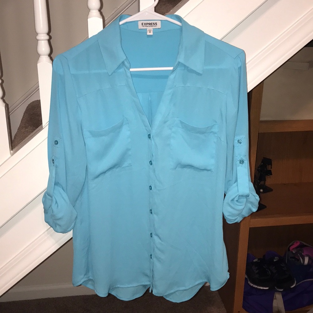 Express blue portofino blouse